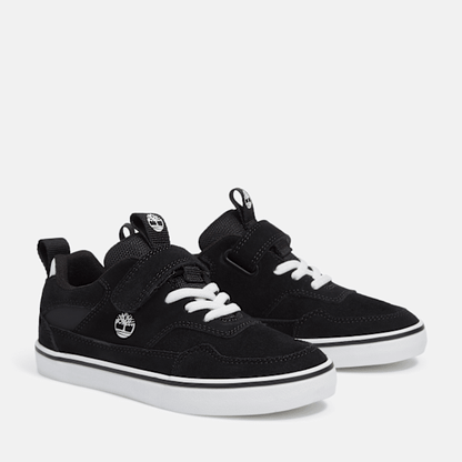 Timberland Toddler Stone Jump Hook-And-Loop Sneaker Black Suede