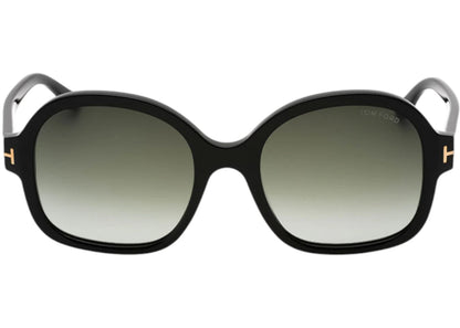 Tom Ford Oval Sunglasses Black Ft1034 01B