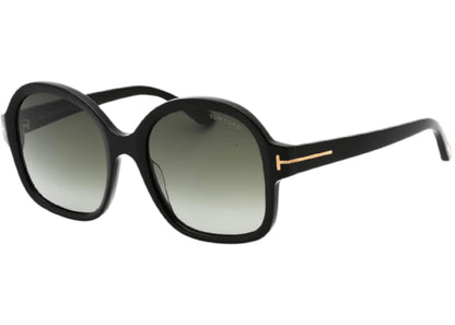 Tom Ford Oval Sunglasses Black (Ft1034 01B)