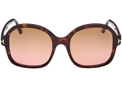 Tom Ford Oval Sunglasses Havana Ft1034 52F
