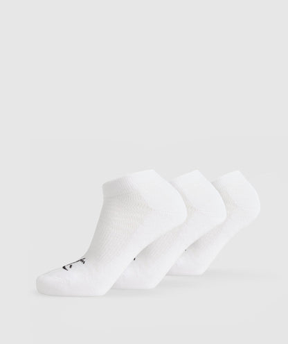 Gymshark Trainer Socks 3Pk White