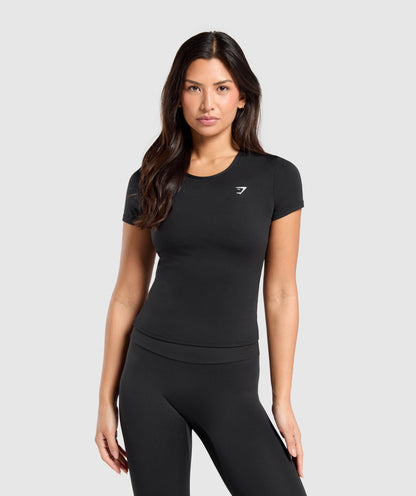 Women's Gymshark Training Baby Tee Black
