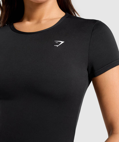 Women's Gymshark Training Baby Tee Black