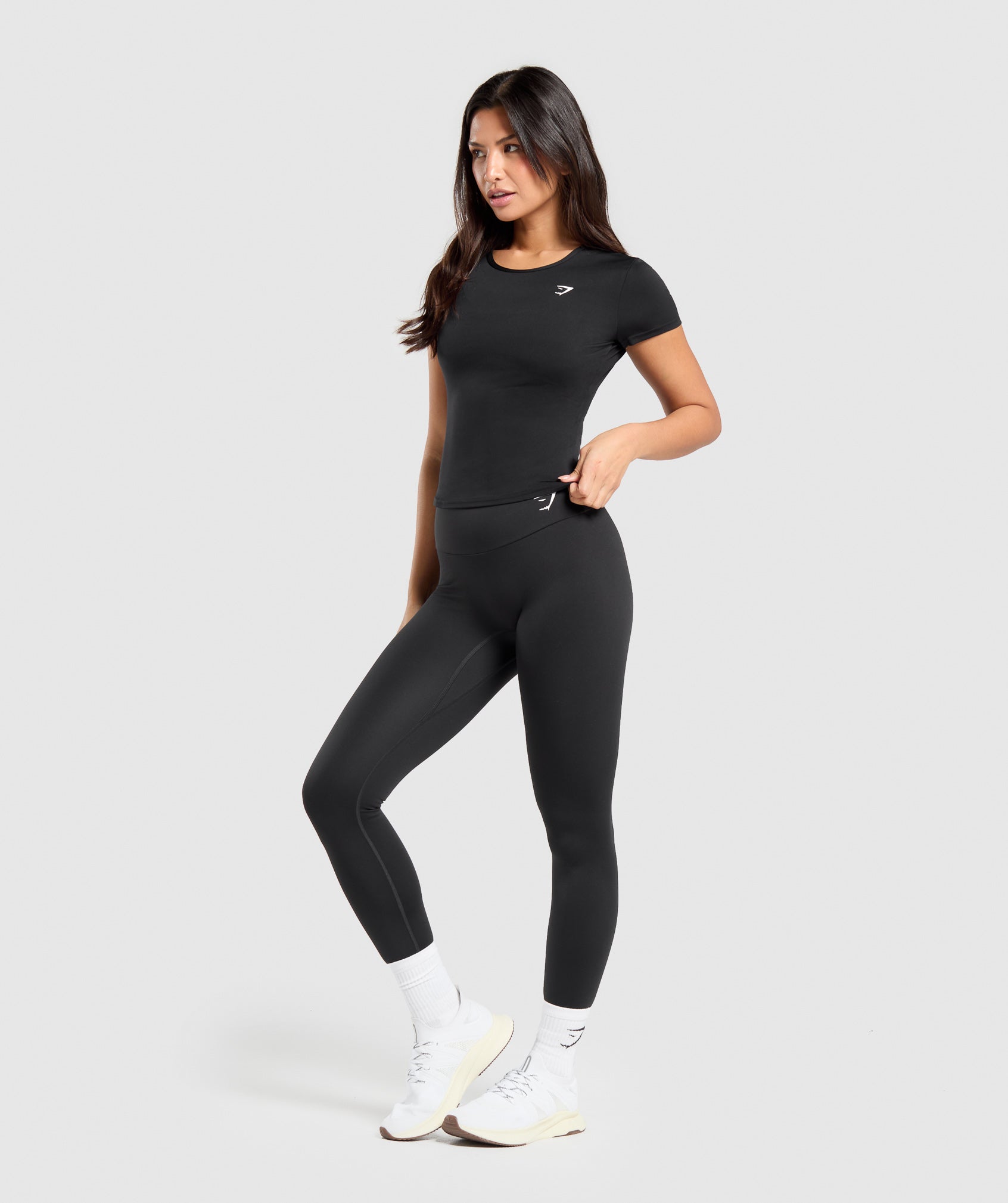 Women's Gymshark Training Baby Tee Black