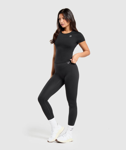Women's Gymshark Training Baby Tee Black