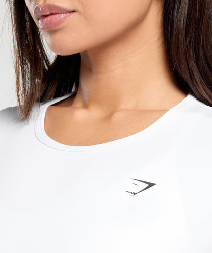 Women's Gymshark Training Baby Tee White
