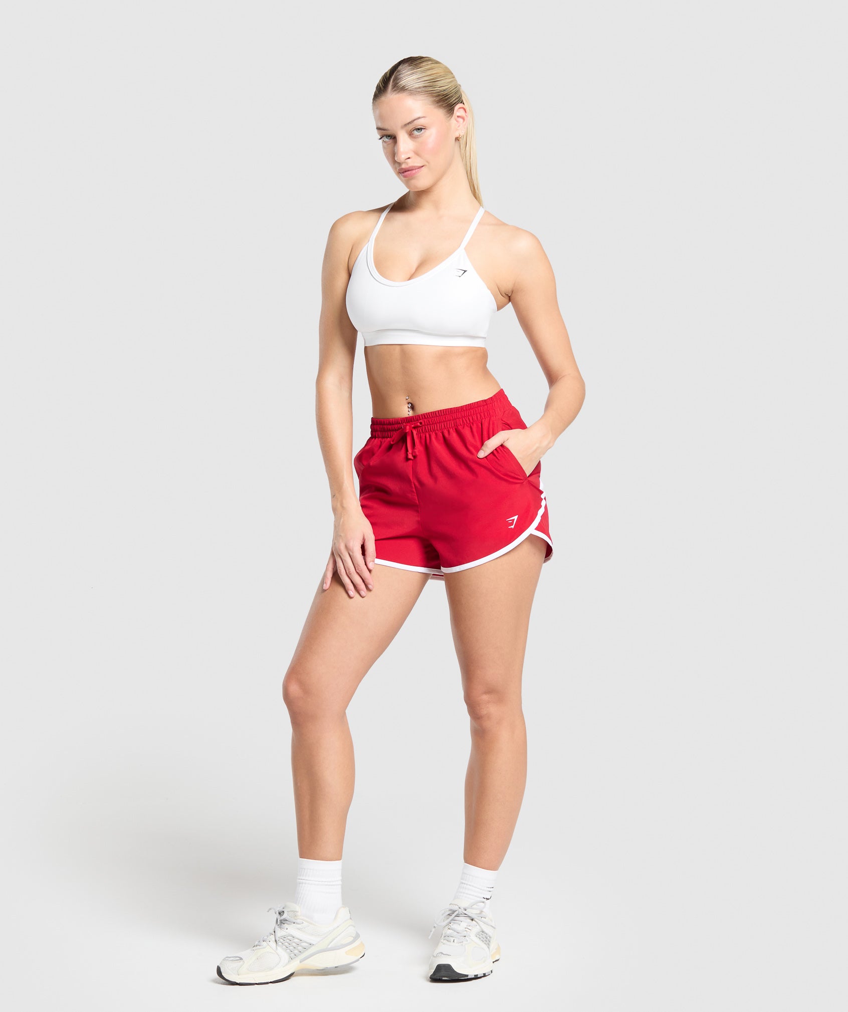 Women's Gymshark Training Contrast Loose Shorts 2.5" Carmine Red
