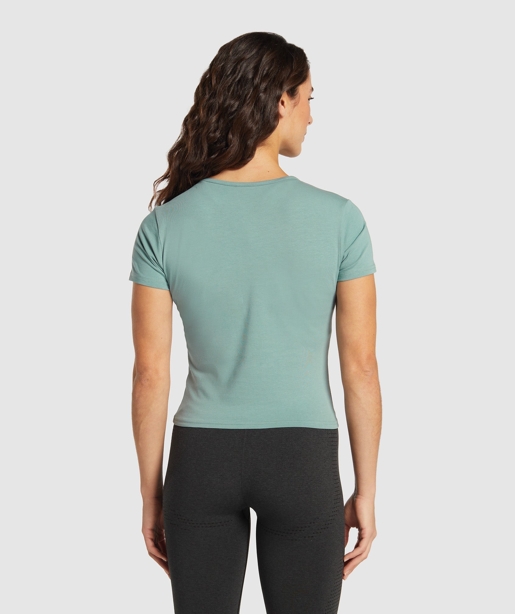Women's Gymshark Training Cotton Baby Tee Celeste Blue