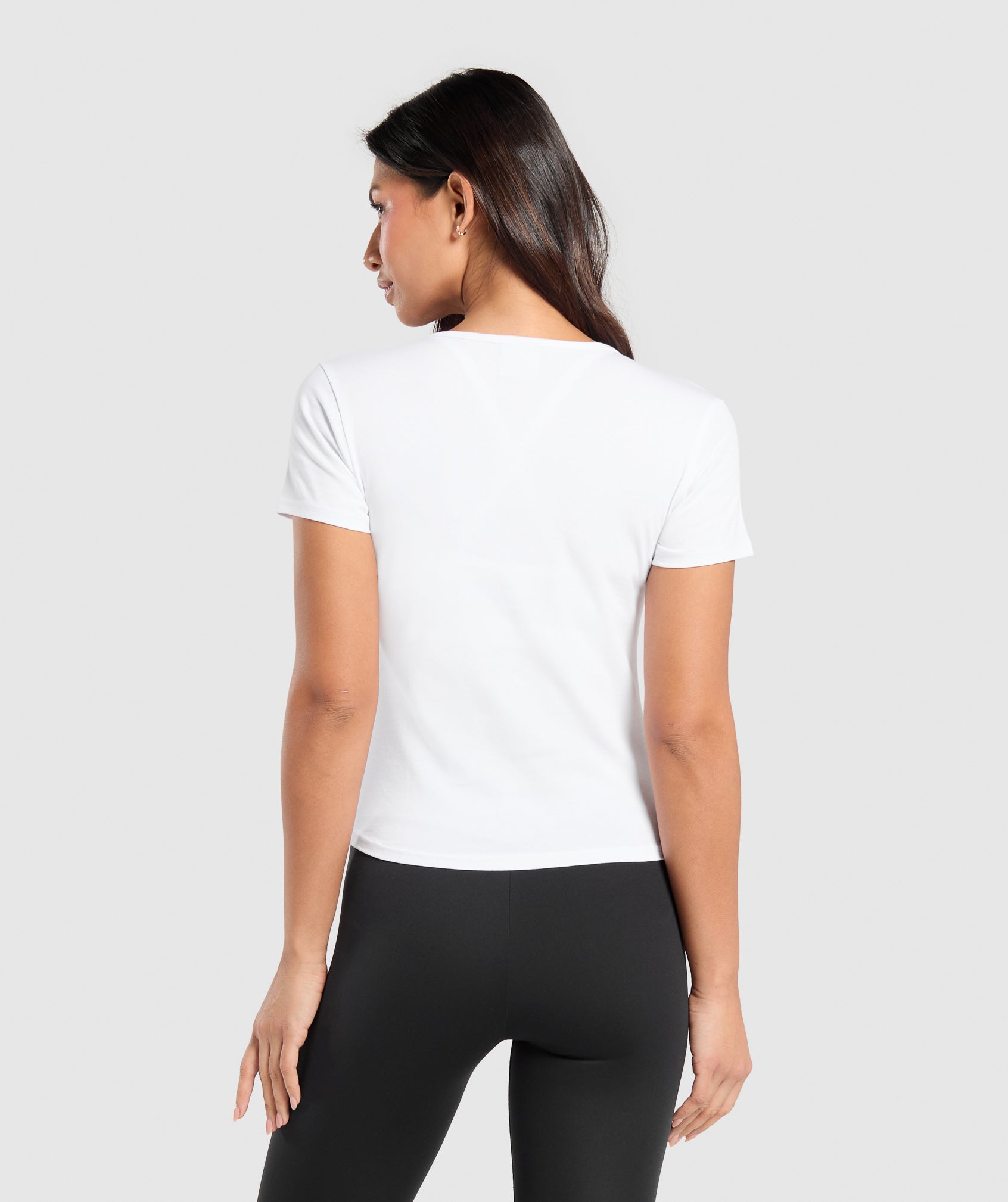 Women's Gymshark Training Cotton Baby Tee White