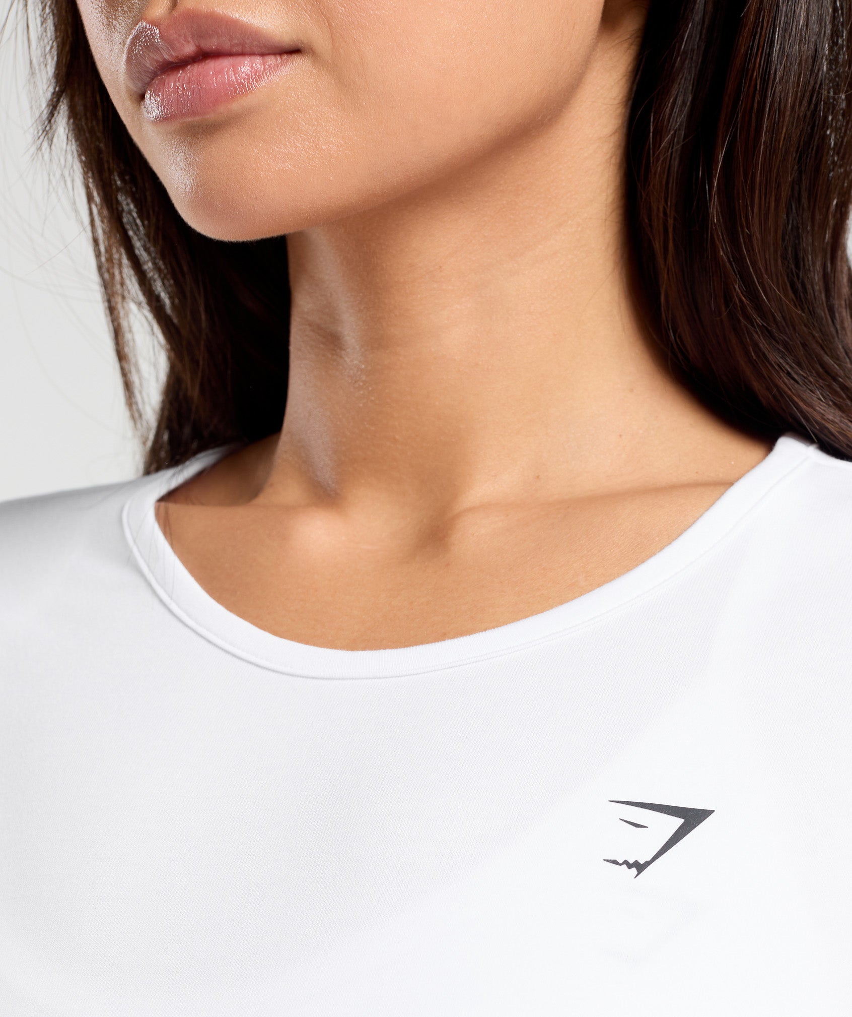 Women's Gymshark Training Cotton Baby Tee White