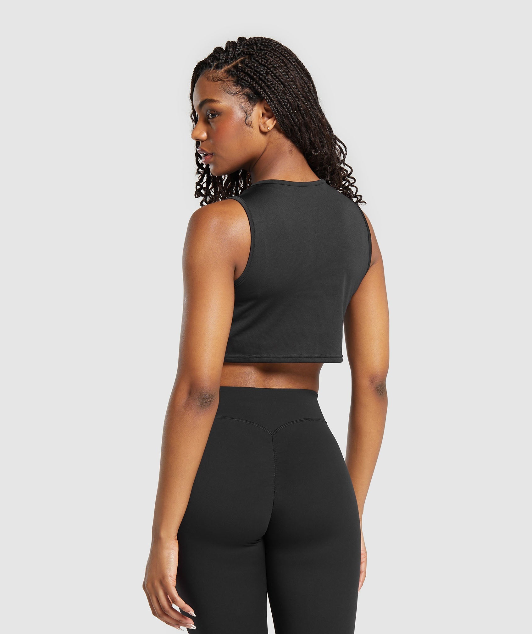 Women's Gymshark Training Crop Tank Black