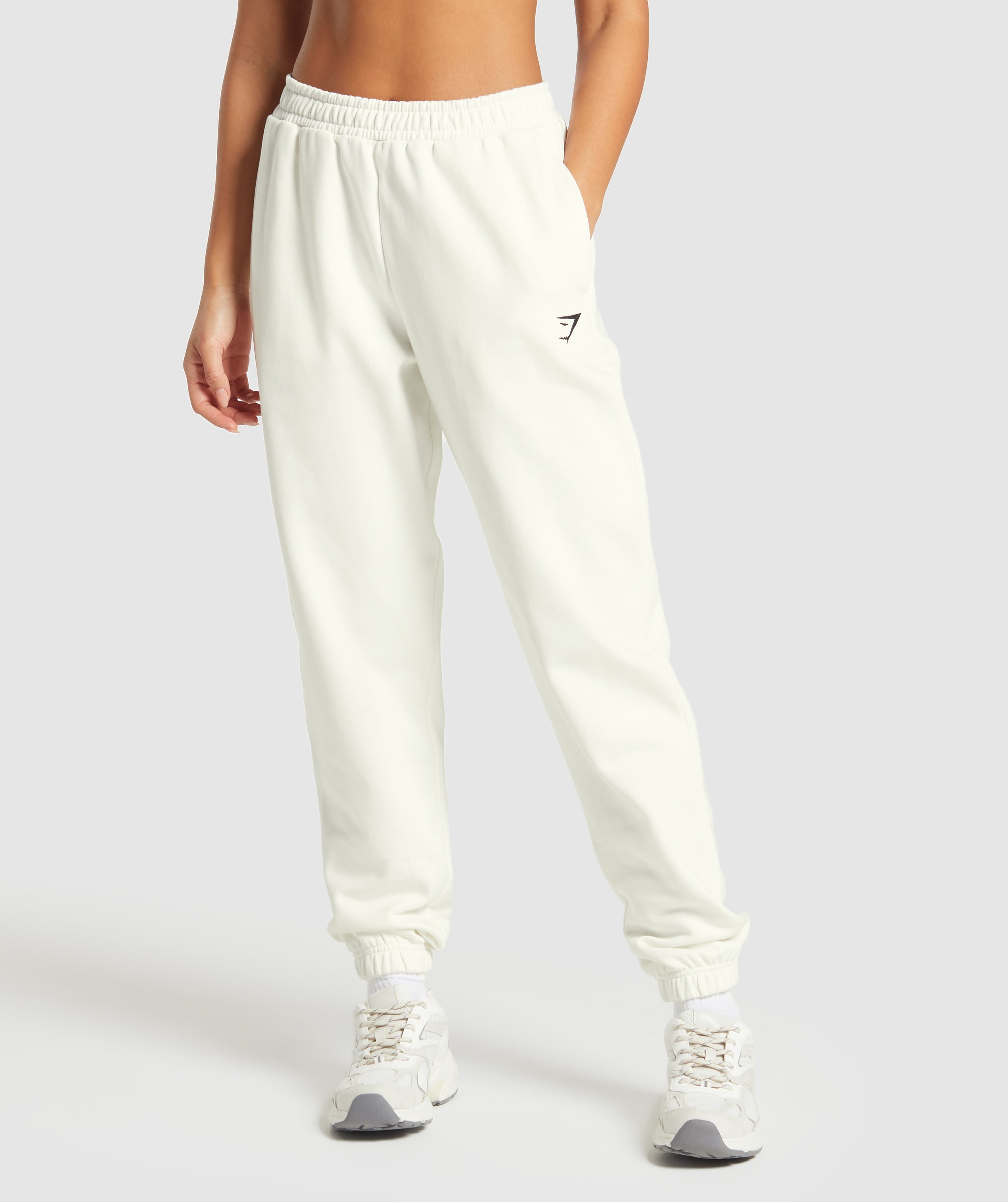 Women's Gymshark Training Fleece Joggers Soft White