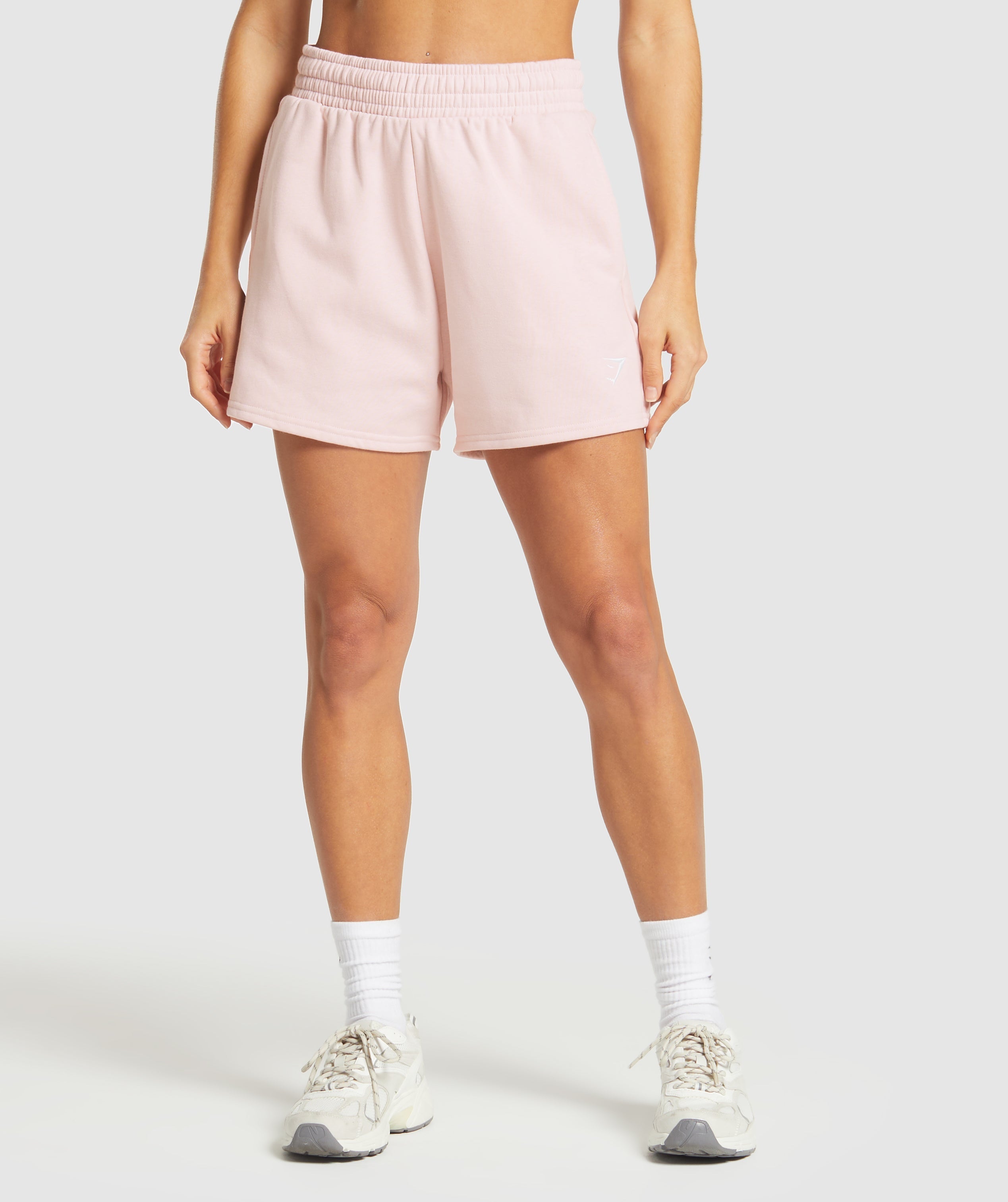 Women's Gymshark Training Fleece Shorts Fair Pink