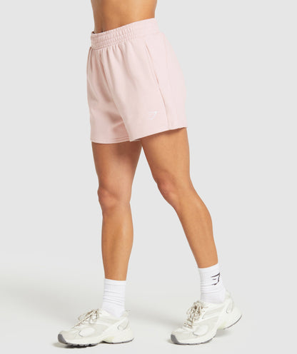 Women's Gymshark Training Fleece Shorts Fair Pink