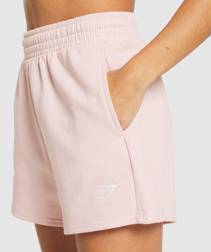 Women's Gymshark Training Fleece Shorts Fair Pink