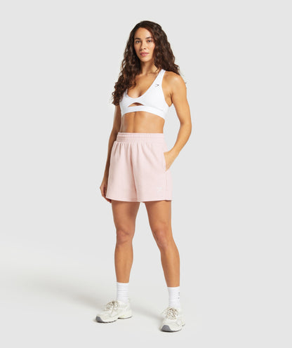 Women's Gymshark Training Fleece Shorts Fair Pink