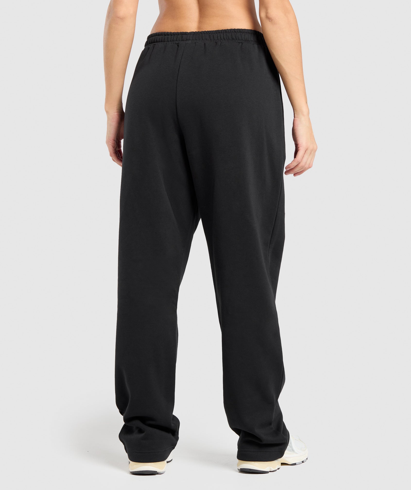 Women's Gymshark Training Fleece Straight Leg Joggers Black