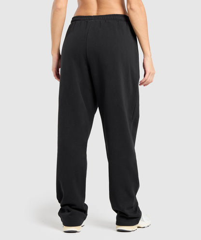Women's Gymshark Training Fleece Straight Leg Joggers Black