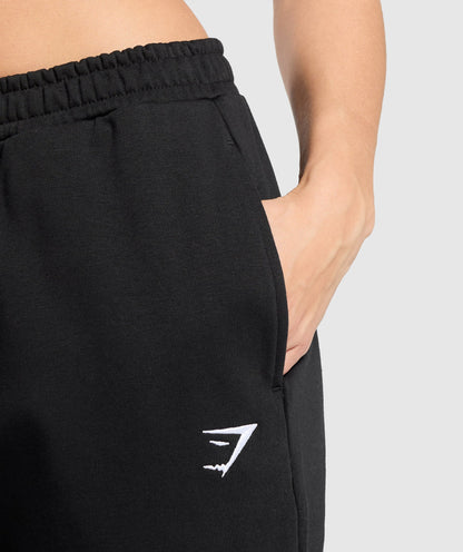 Women's Gymshark Training Fleece Straight Leg Joggers Black