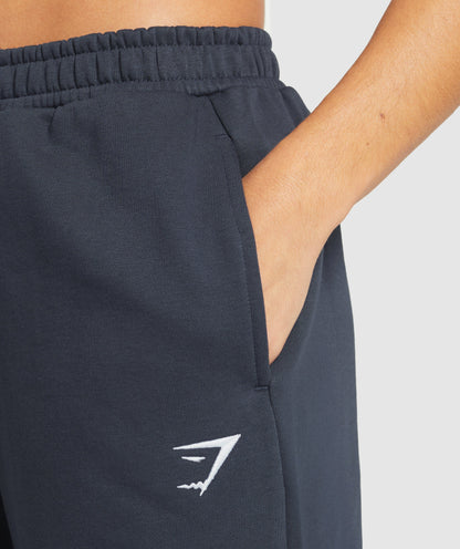 Women's Gymshark Training Fleece Straight Leg Joggers Heavy Blue