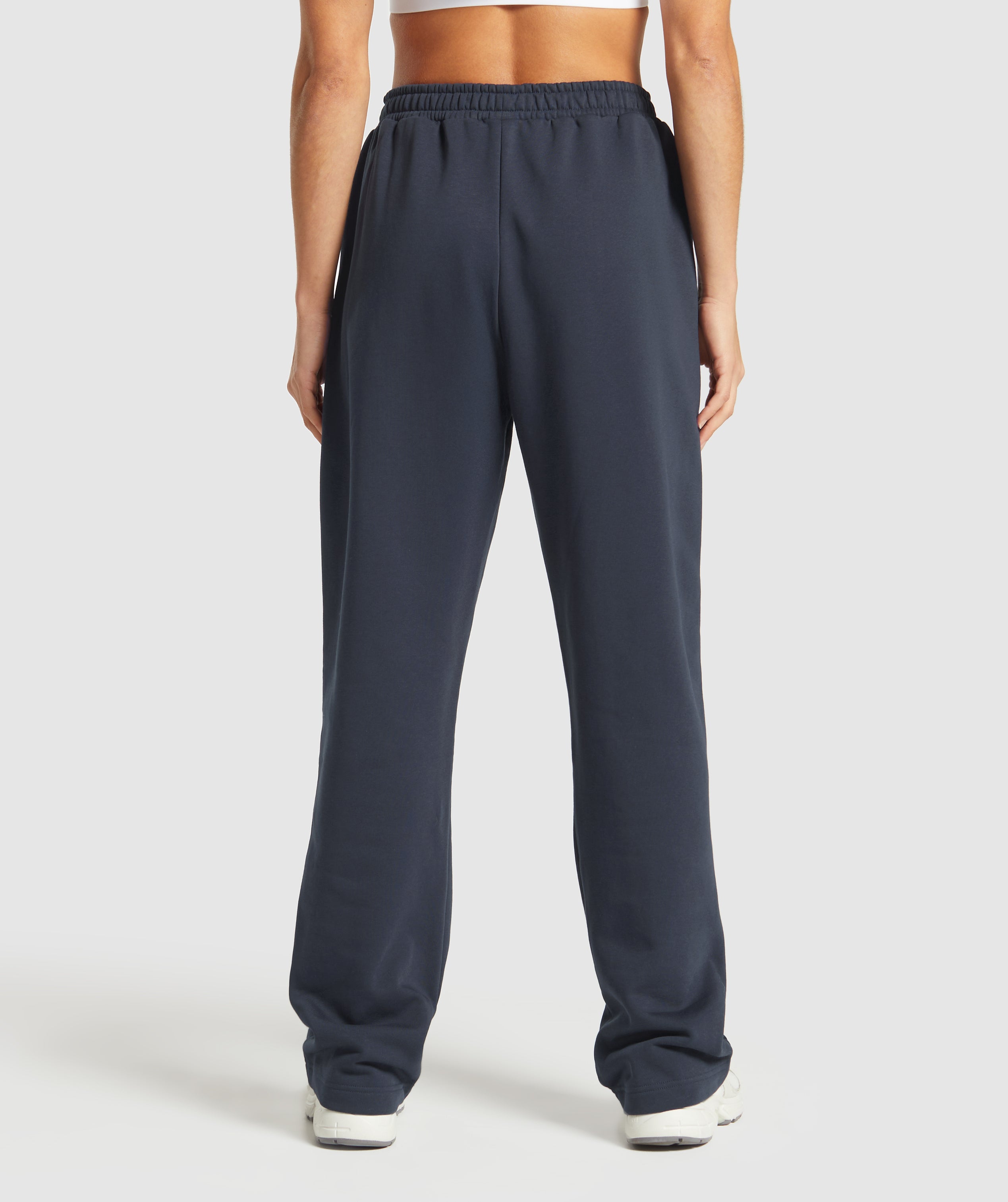 Women's Gymshark Training Fleece Straight Leg Joggers Heavy Blue