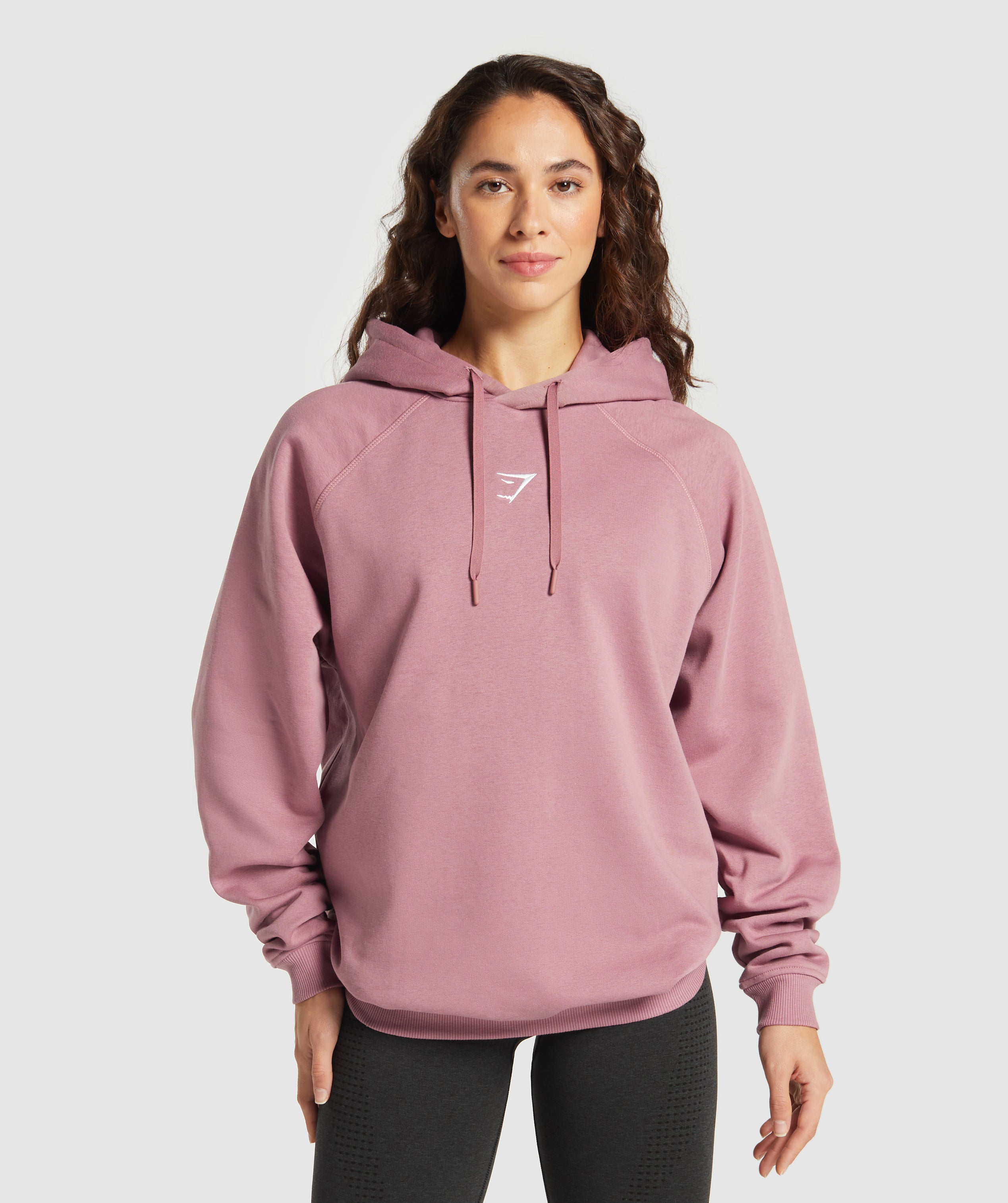 Women's Gymshark Training Oversized Fleece Hoodie Calm Pink