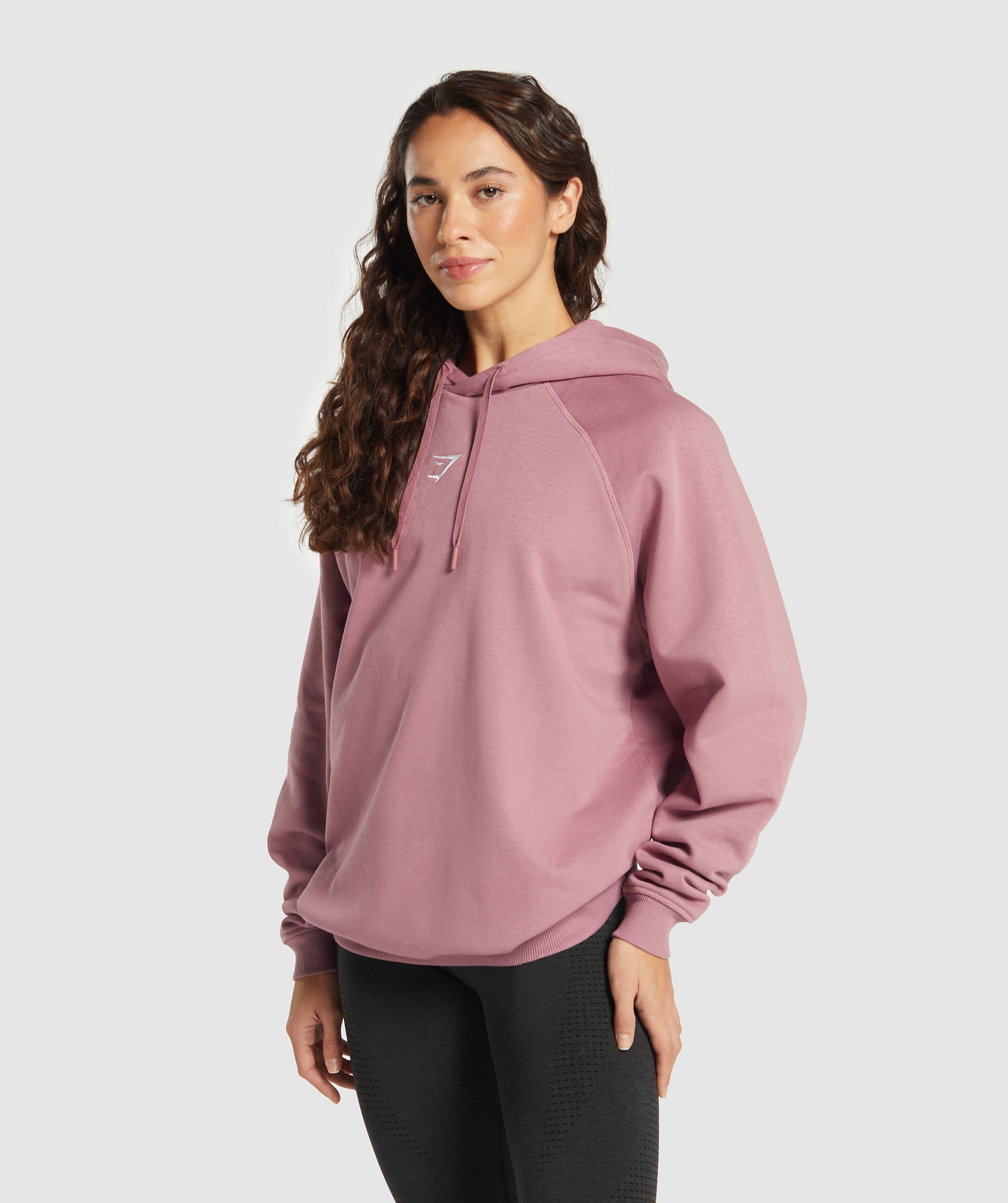 Women's Gymshark Training Oversized Fleece Hoodie Calm Pink