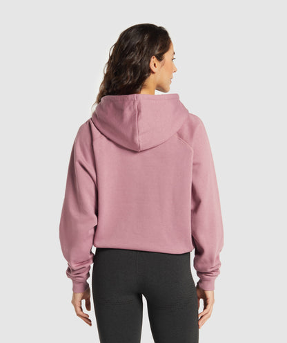 Women's Gymshark Training Oversized Fleece Hoodie Calm Pink