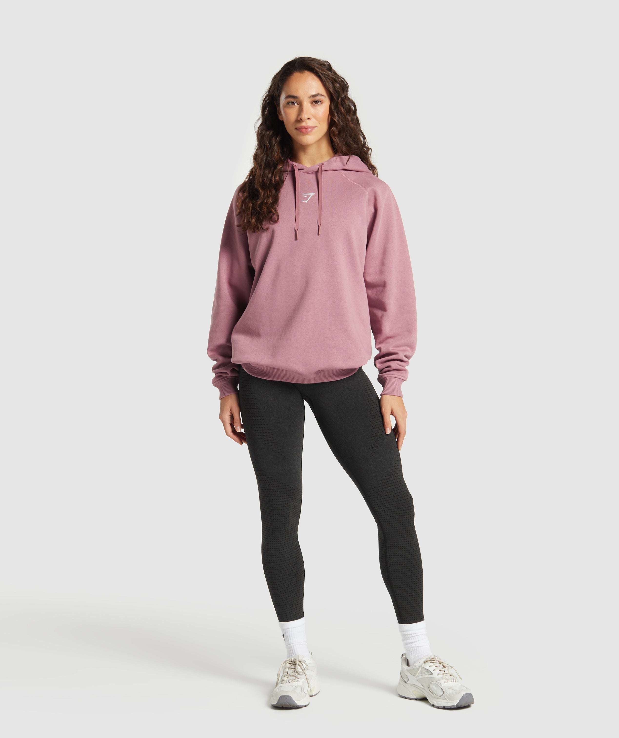 Women's Gymshark Training Oversized Fleece Hoodie Calm Pink