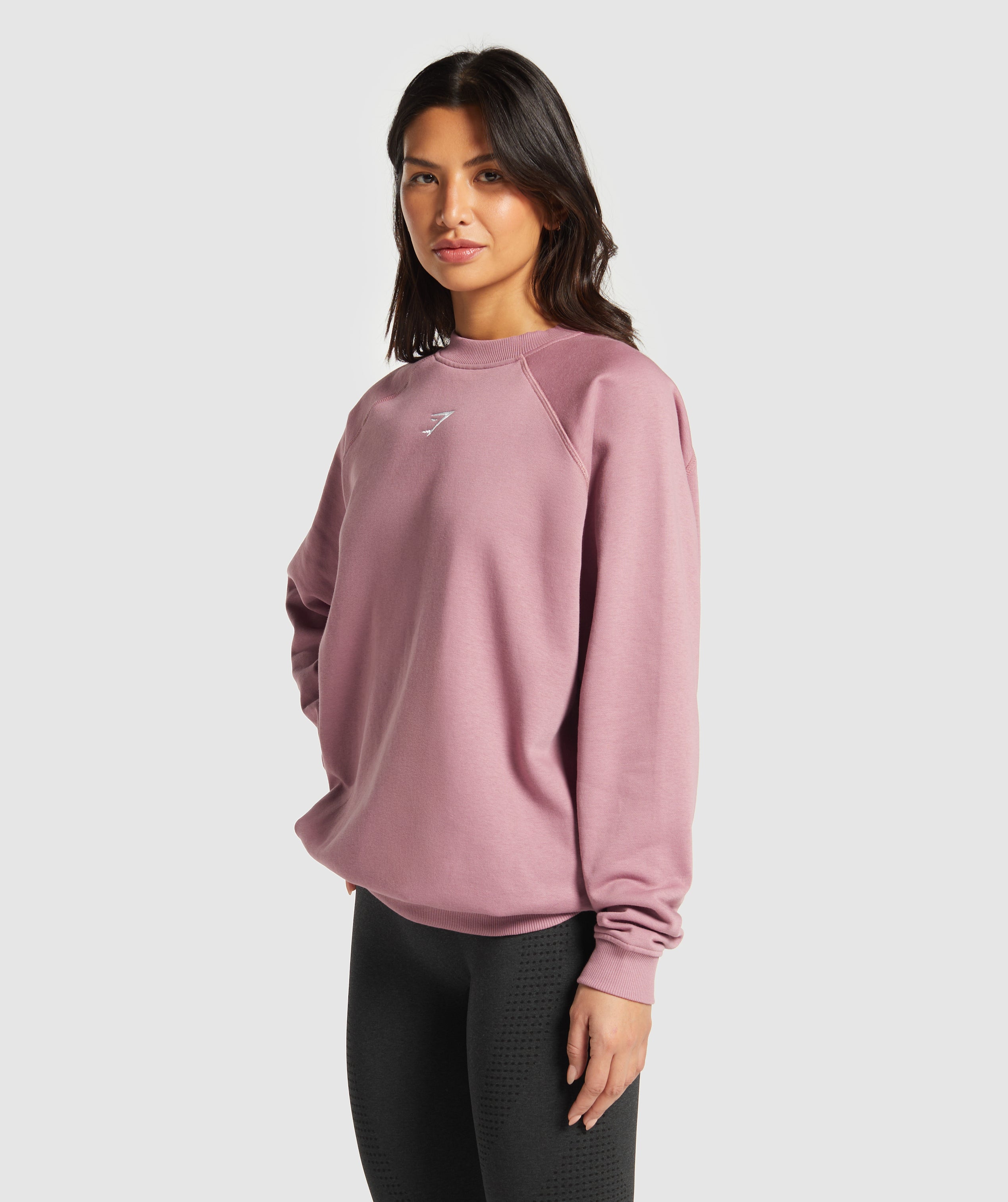 Women's Gymshark Training Oversized Fleece Sweatshirt Calm Pink