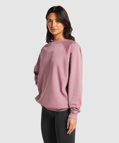 Women's Gymshark Training Oversized Fleece Sweatshirt Calm Pink