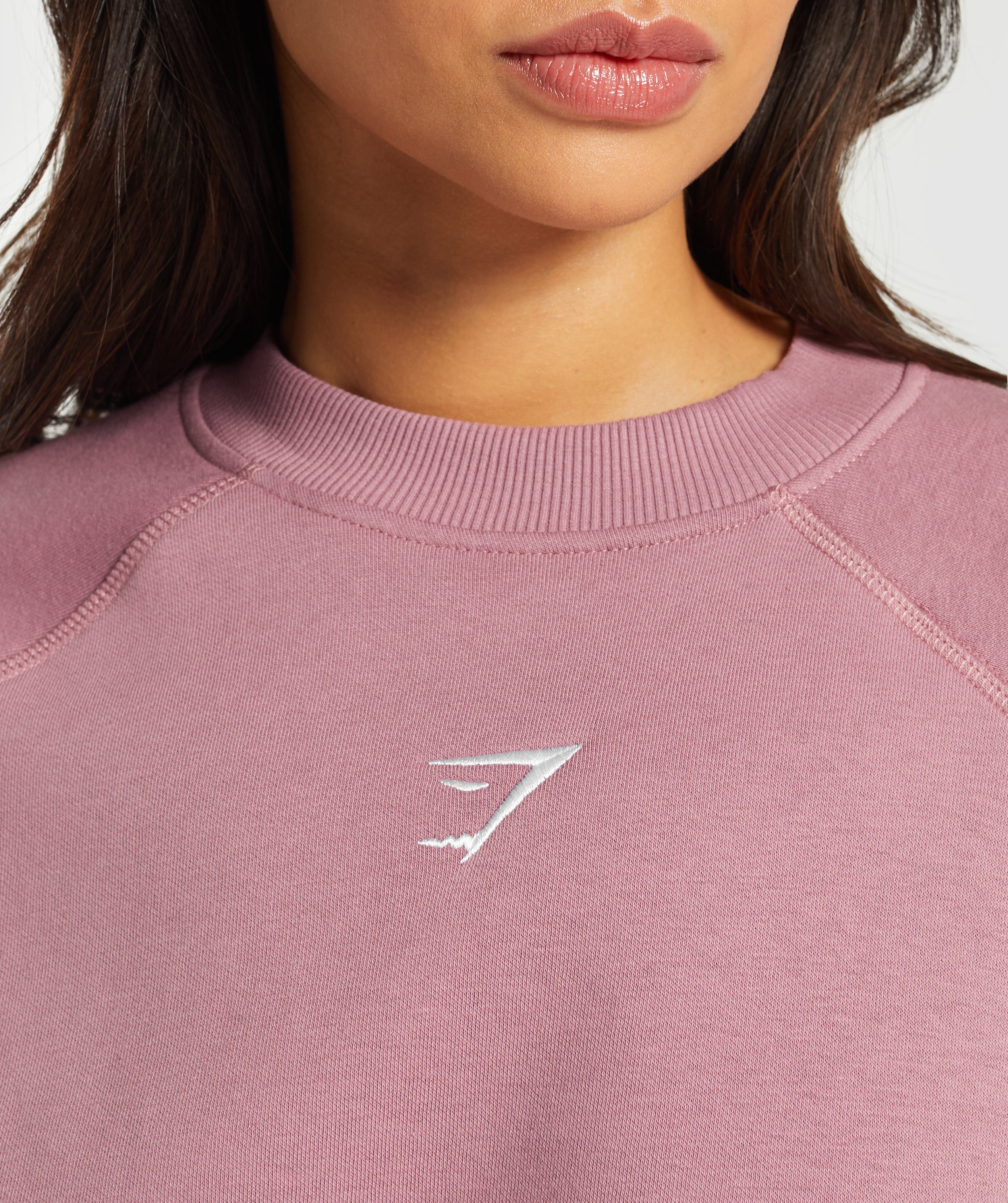 Women's Gymshark Training Oversized Fleece Sweatshirt Calm Pink