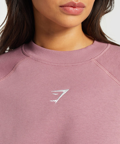 Women's Gymshark Training Oversized Fleece Sweatshirt Calm Pink