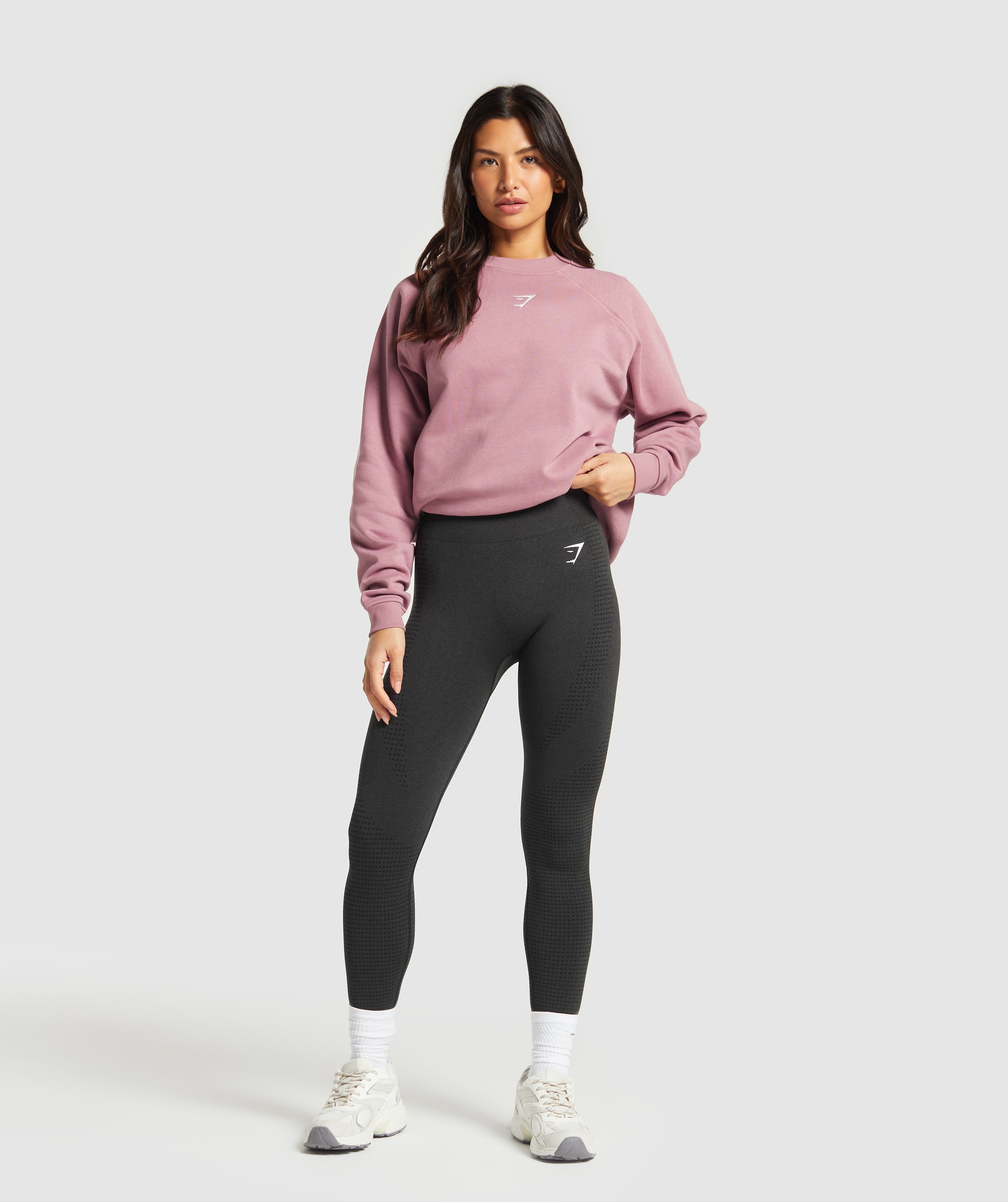 Women's Gymshark Training Oversized Fleece Sweatshirt Calm Pink