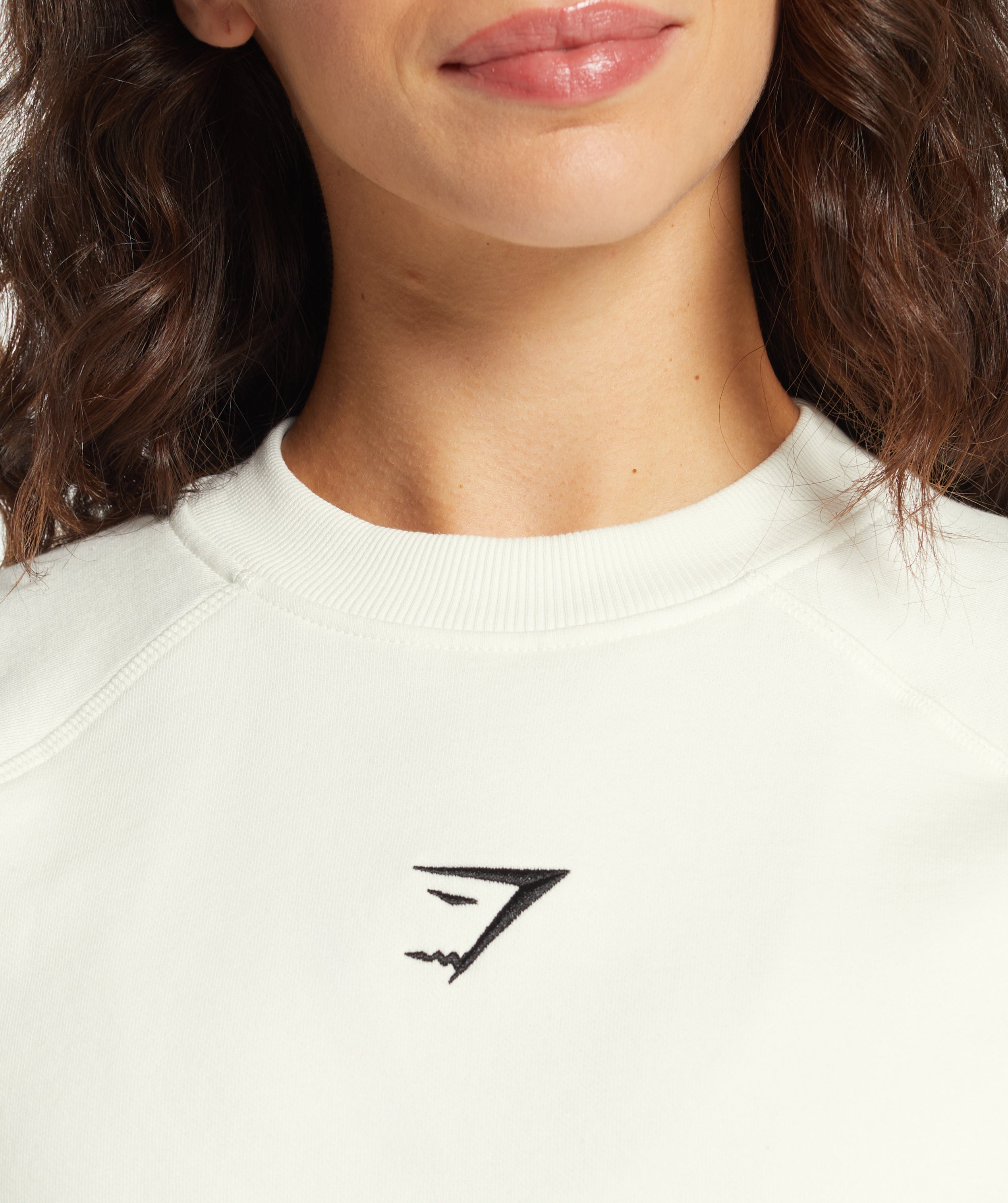 Women's Gymshark Training Oversized Fleece Sweatshirt Soft White