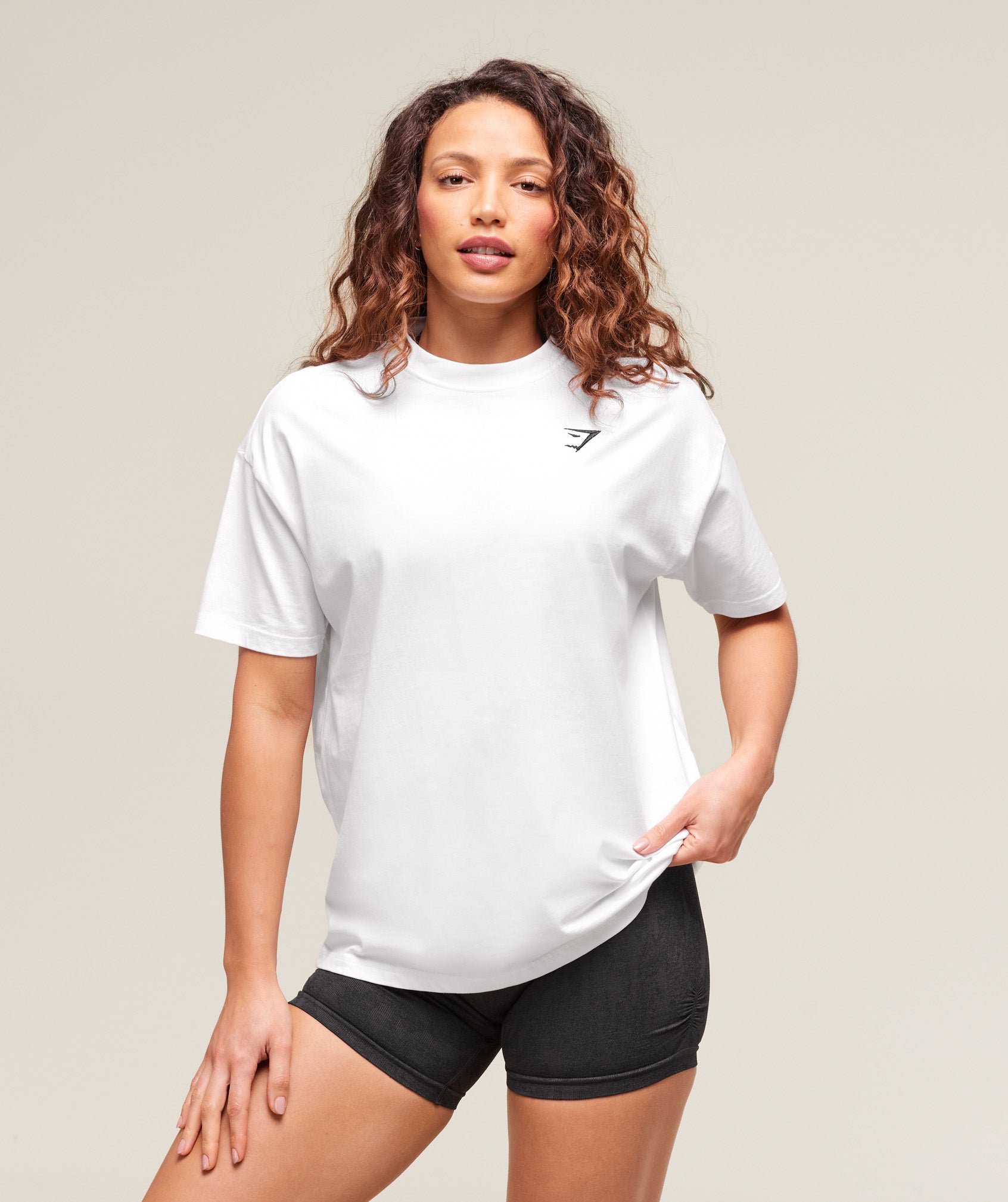 Women's Gymshark Training Oversized T-Shirt White
