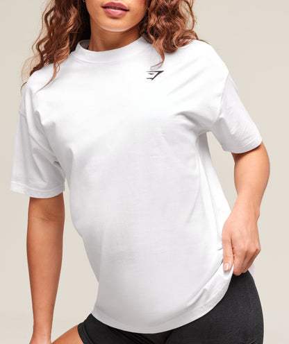 Women's Gymshark Training Oversized T-Shirt White