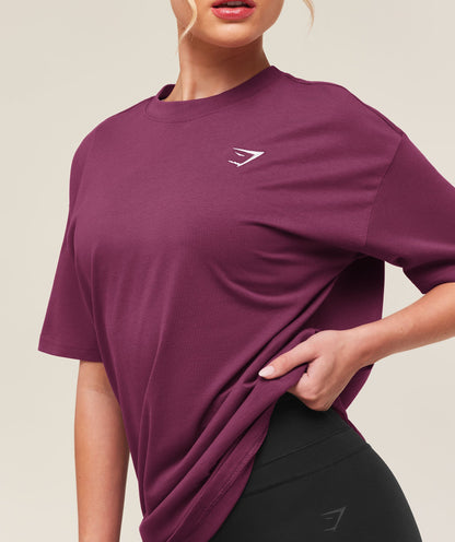 Women's Gymshark Training Oversized T-Shirt Strength Pink