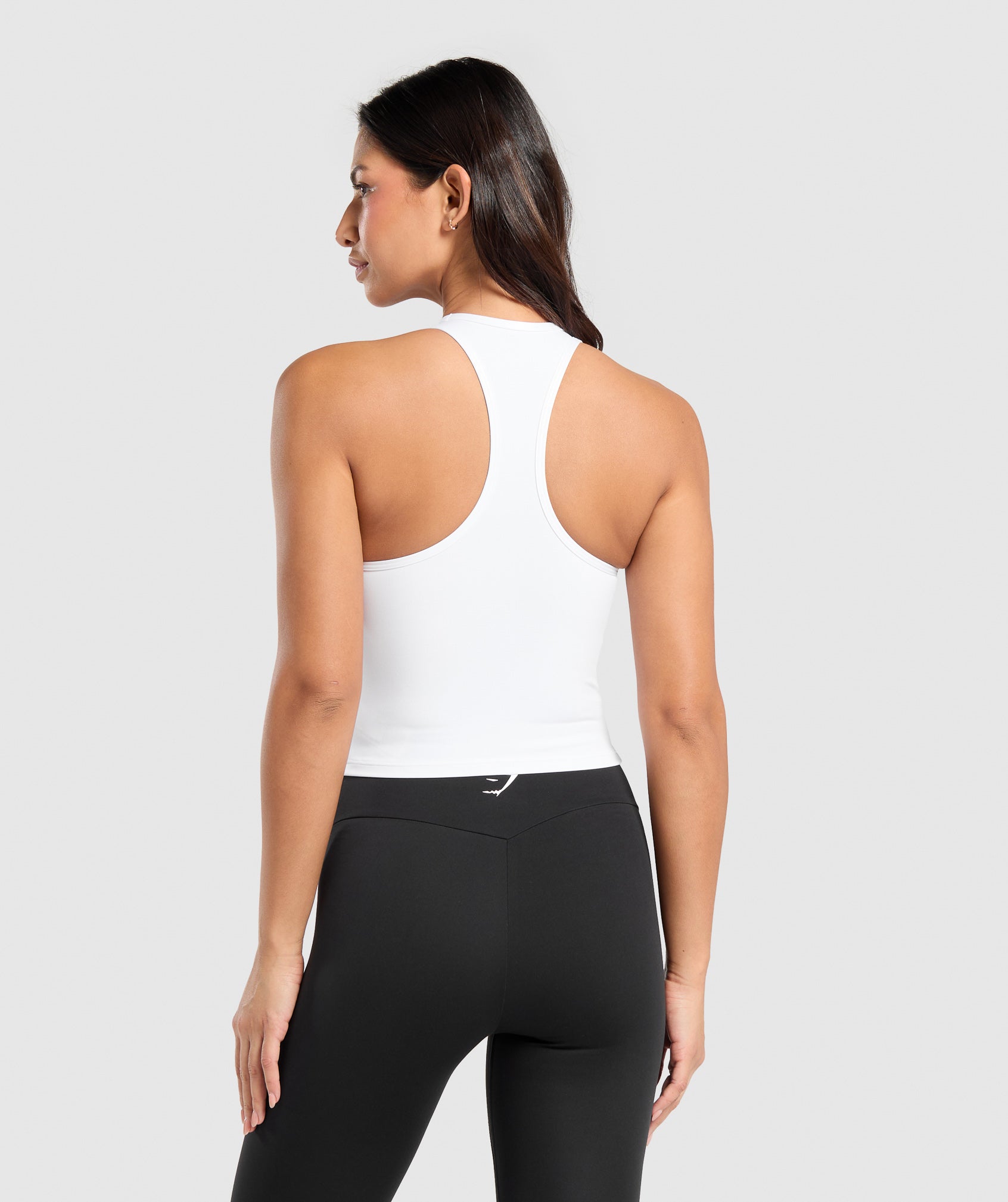 Women's Gymshark Training Racer Midi Tank White