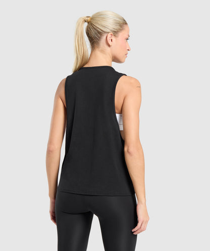 Women's Gymshark Training Drop Arm Tank Black