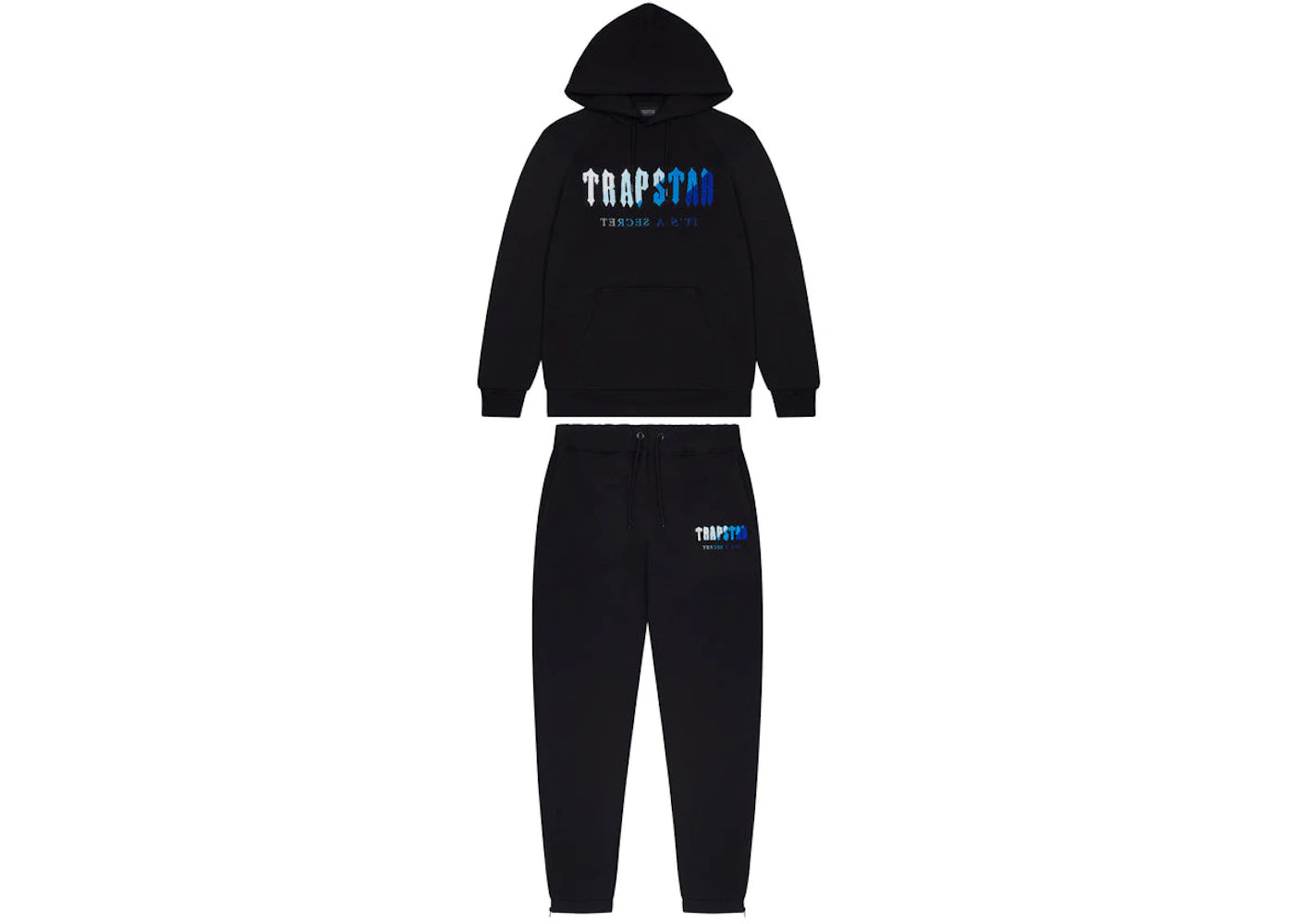 trapstar chenille decoded hoodie tracksuit black ice flavours 2.0 edition