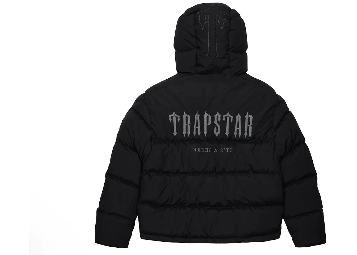 trapstar decoded 2.0 hooded puffer jacket black