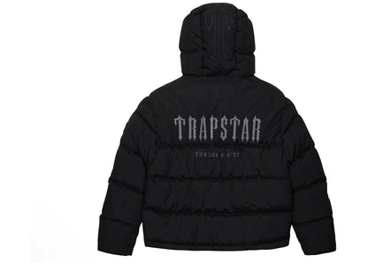 trapstar decoded 2.0 hooded puffer jacket black
