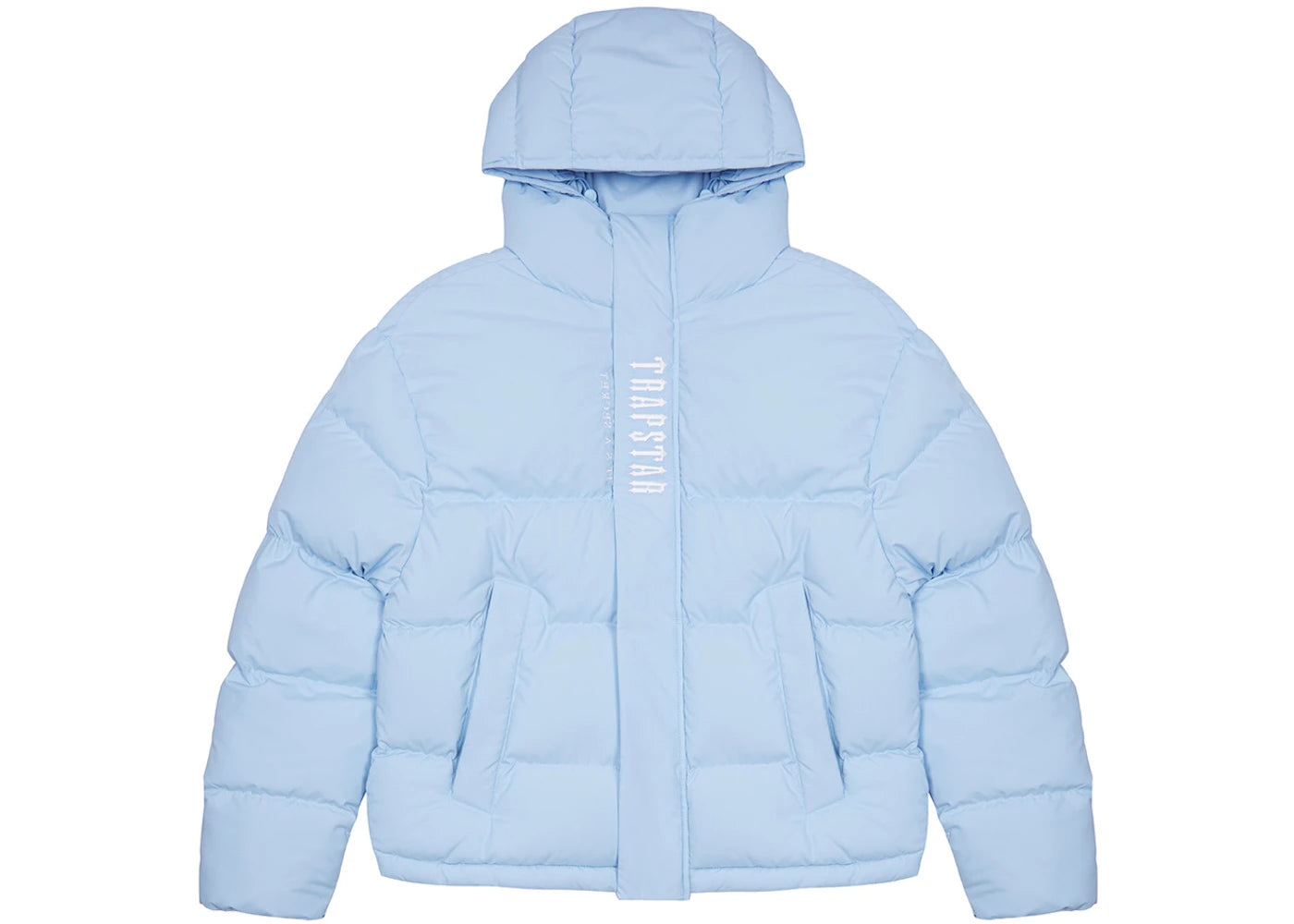 trapstar decoded hooded puffer 2.0 ice blue