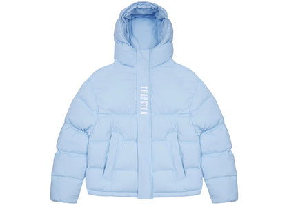 trapstar decoded hooded puffer 2.0 ice blue
