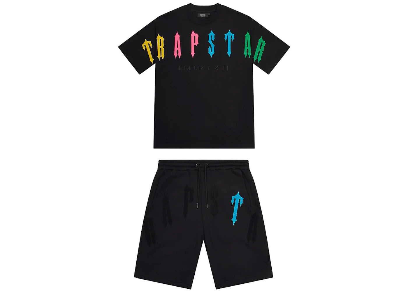 trapstar irongate arch 2.0 short set black/candy