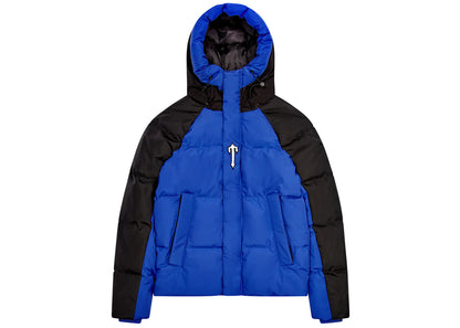 trapstar irongate arch puffer jacket (fw23) blue/black