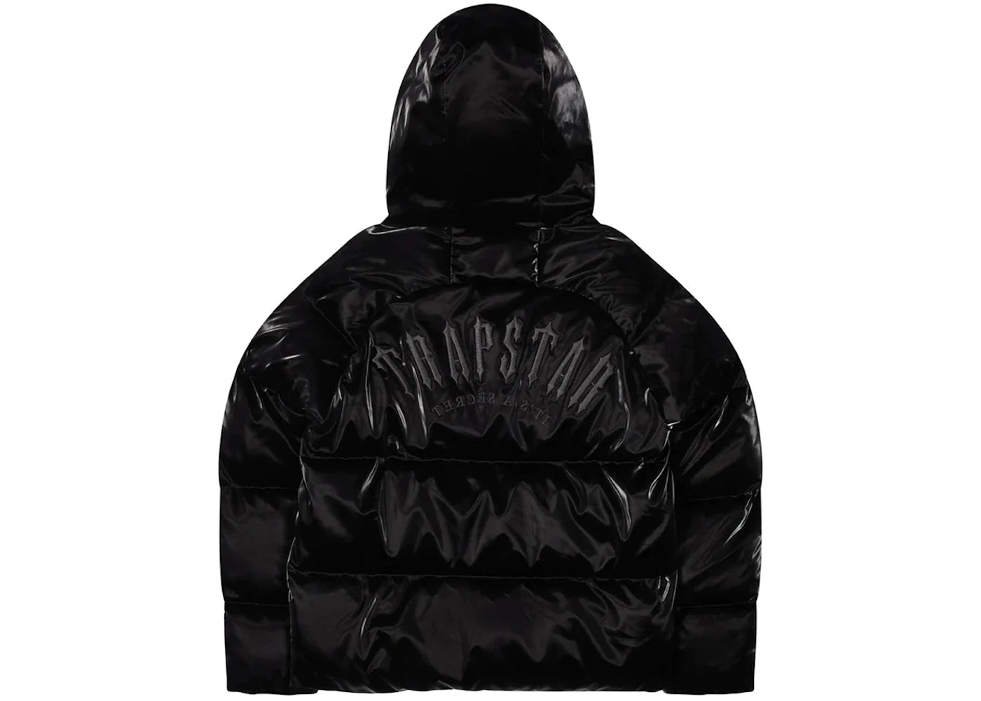trapstar irongate arch puffer jacket (fw23) gloss black