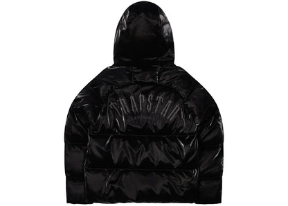 trapstar irongate arch puffer jacket (fw23) gloss black