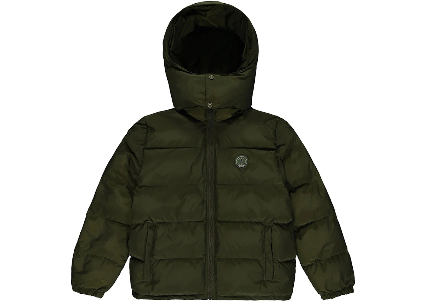 trapstar irongate detachable hooded puffer jacket olive